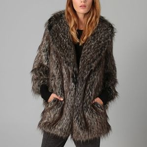 Burning Torch Desert Fox Faux Fur Jacket